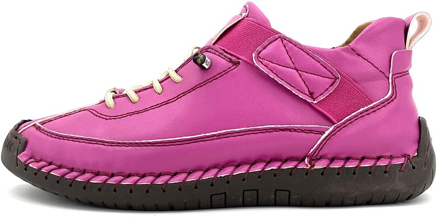 Women's Comfort Walking Shoes, Handstitched Pu Leather Ankle Boots, Green Slip-On Outdoor Flats - Image 6