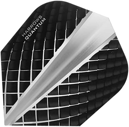 Harrows Quantum Dart Flights, Black/Silver