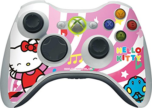 Skinit Decal Gaming Skin Compatible with Xbox 360 Wireless Controller - Officially Licensed Sanrio Hello Kitty Dancing Notes Design