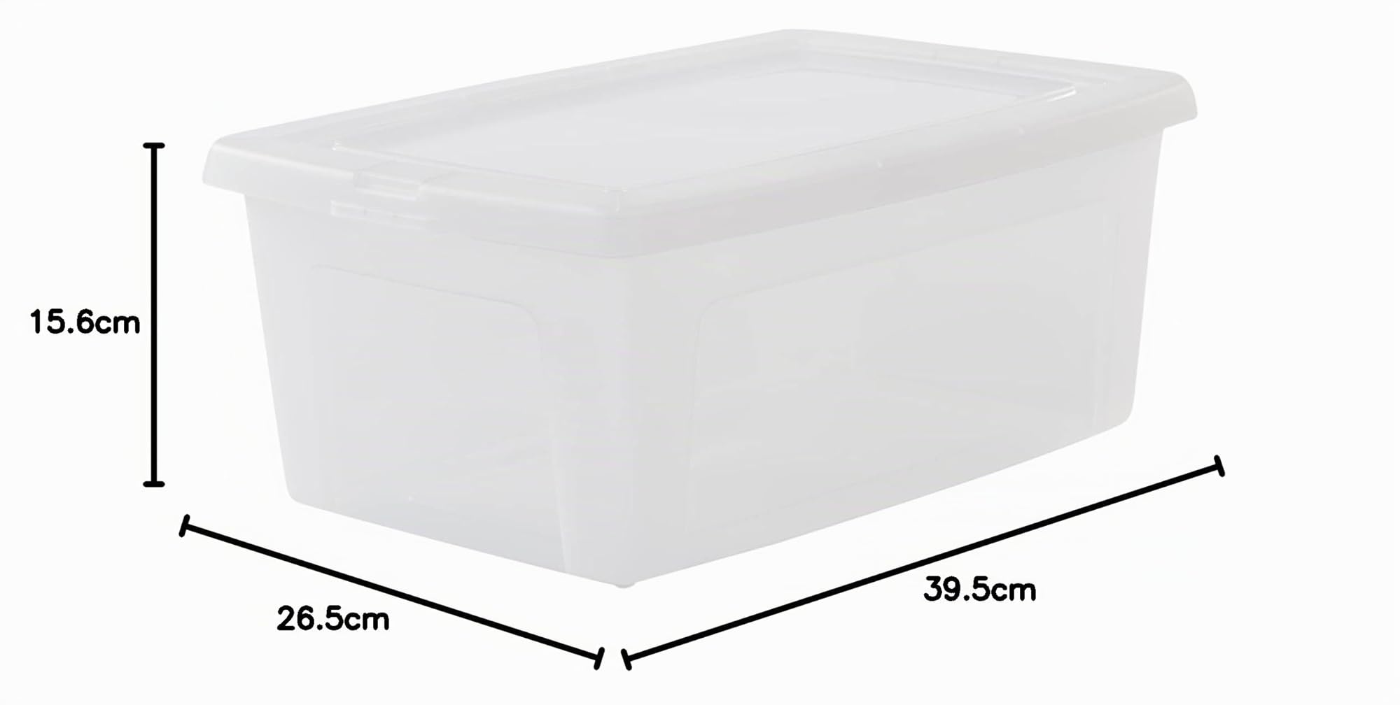 Iris Ohyama, Boite de Rangement Multi-Usages, 11L, Lot de 10, Fermeture Facile, Empilable, en Plastique Transparent, pour Vêtement, Étagères, École, Organisation, Jouet, Papeterie, Chaussures, MCB-11