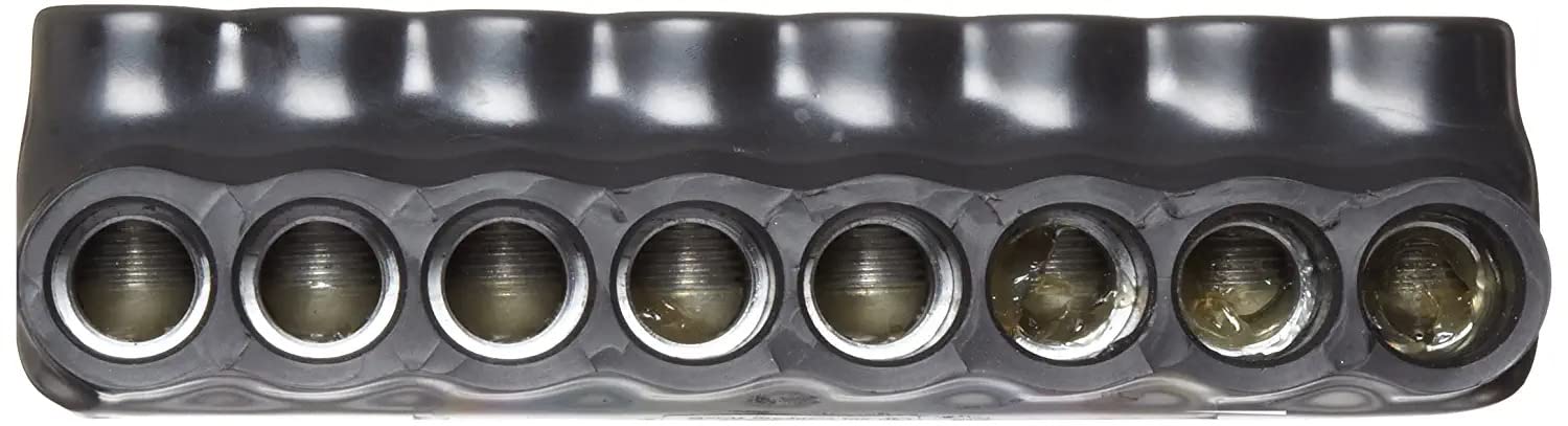 Morris Products 97627 Black Insulated Multi-Cable Connector - Dual Entry 6 Ports 2-14 Wire Range, 5-Pack