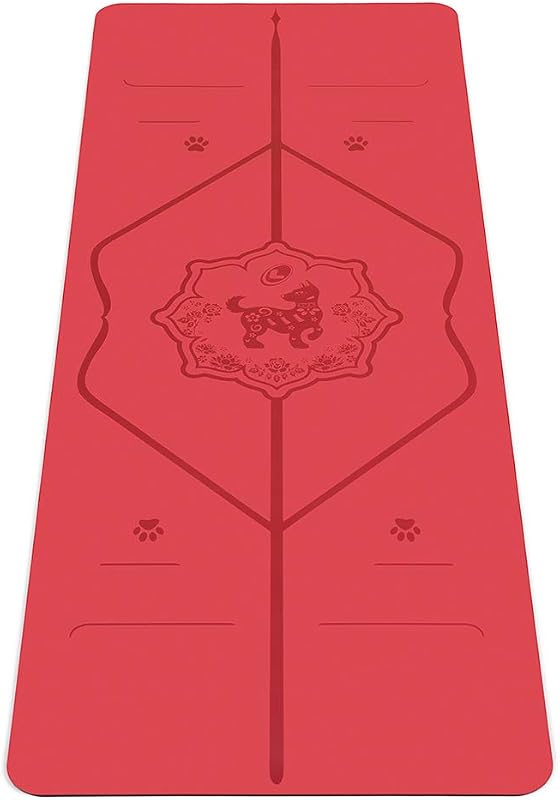 Colchoneta de yoga Zodiac - Diseño de alineación patentado, agarre antideslizante avanzado | Respetuosa con el medio ambiente, no tóxica, resistente al sudor, larga, ancha, colchoneta de 4,2 mm de espesor para mayor comodidad, recomendada para yoga caliente, bolsa de yoga gratuita