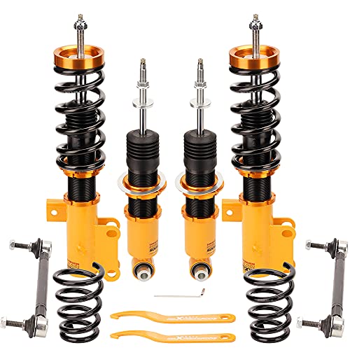 maXpeedingrods Coilover for Chevrolet Camaro 2010-2015, 24 Level Adjustable Damper Spring Shock Absorber Suspension Kit Strut, Amortiguador Lowering Kits, Twin-tube Structure & Spring Preload