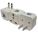 Vadda Bai India to USA Converter Plug Universal Travel Adapter for US, Japan, Canada, Philippines, Mexico, Brazil, Cuba, Thailand, Taiwan, Panama & More (Pack of 3) White gallery image