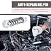GRANDI 2 PCS Car Exhaust Manifold Bolt, Wear-Resistant & Rustproof Bolts and Nuts Kit with Springs, Heat-Resistant Automotive Repair Replacement Accessories, Universal for Most Cars (Silver)