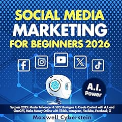 Book 1: Social Media Marketing for Beginners 2026 Audiolibro Por Maxwell Cyberstein arte de portada