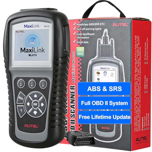 Autel MaxiLink ML619 OBD II Scanner - Same as AL619, ABS & SRS Diagnostic Tool for 1996+ Vehicles, Up of AL519 ML519, Co - Detailed View