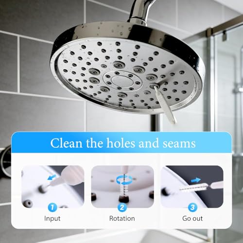 Image of Gap Hole Anti-Clogging Cleaning Brush, 2026 Upgrade Shower Head Brush Shower Head Cleaning Brush Shower Head Cleaner Tool Multifunctional Shower Head Cleaning Brushes for Household Bathroom (30Pack)