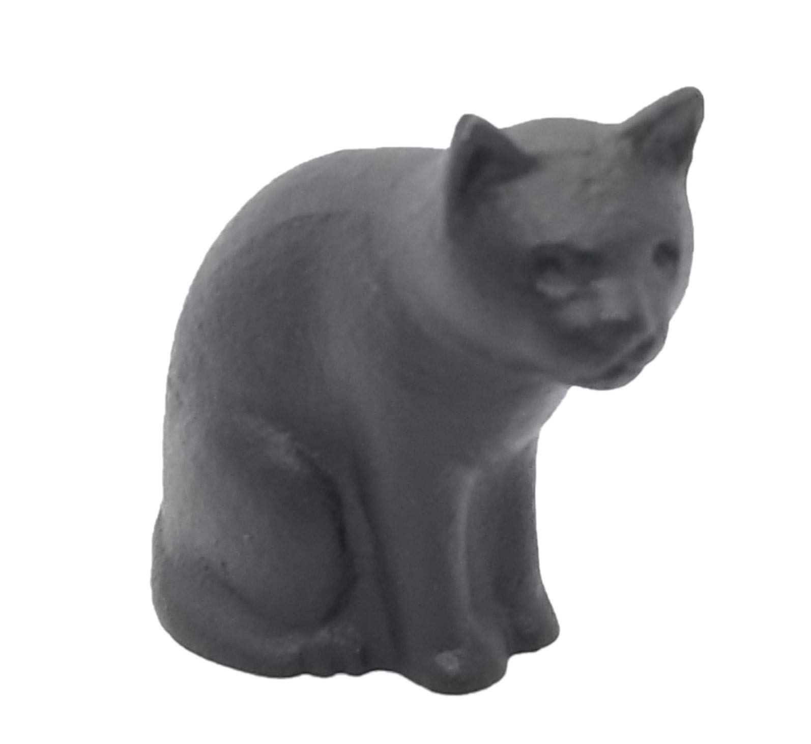 Fermacarte a forma di gatto in ferro Nambu (Iwachu), altezza 30273, 3,5 x 6 x 5,5 cm