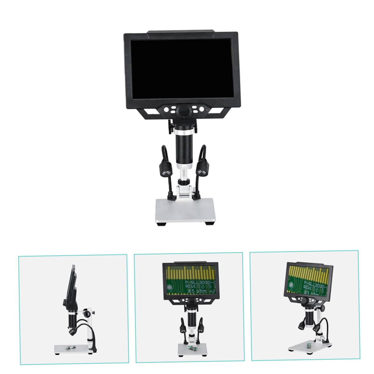 NUOBESTY Microscopio Digital con Pantalla LCD LED para Reparación Electrónica y Observación de Detalles