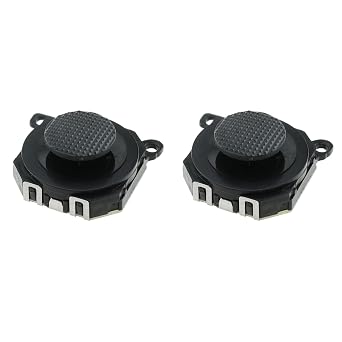 WELWIK 2PCS ABS Plastic 3D Button Analog Joystick with Cover Compatible with PSP 1000 1001 Consoles