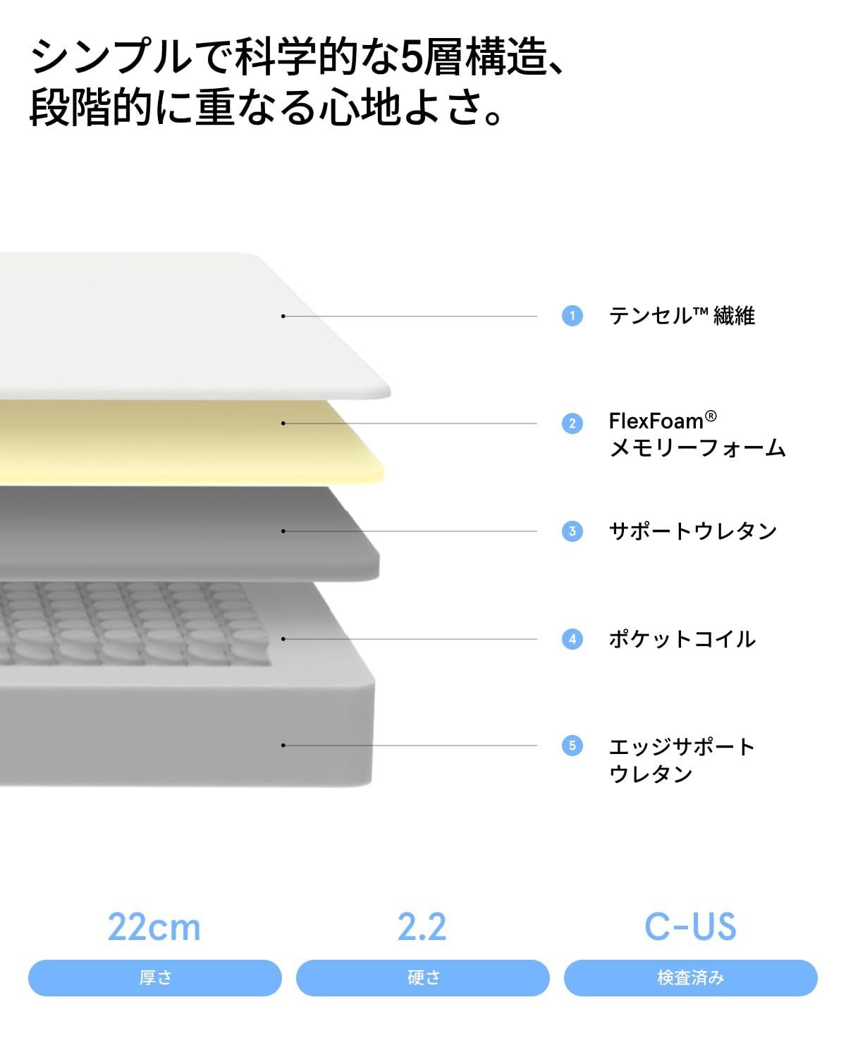 Amazon.co.jp: Blue Box マットレス Z1コイシ 硬め ベットマットレス