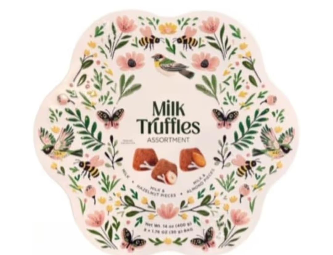 Truffettes French Milk Truffles Hazelnut and Almonds Spring Easter Mother's DayTruffle Assortment 14oz (Spring14oz)