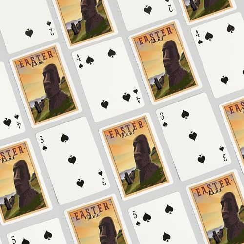 Baraja Poker Easter Island con 52 naipes miniatura 4