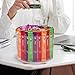 HALAGAS Drink Packet Organizer for Powdered Drink Mix,Powder Packet,Water Packet,Water Flavor Packet,Lazy Susan 360° Turntable Organizer for Drink Mix Necessities