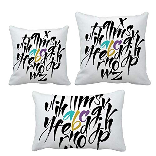 Coussin alphabet de A à Z ensemble avec insert housse de coussin sofa - 2