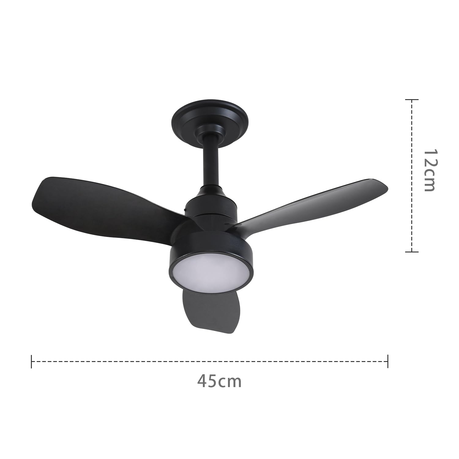 Depuley Plafondventilator voor buiten, met licht, 107 cm, wit