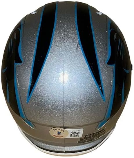 Luke Kuechly Signed Football Helmet Beckett