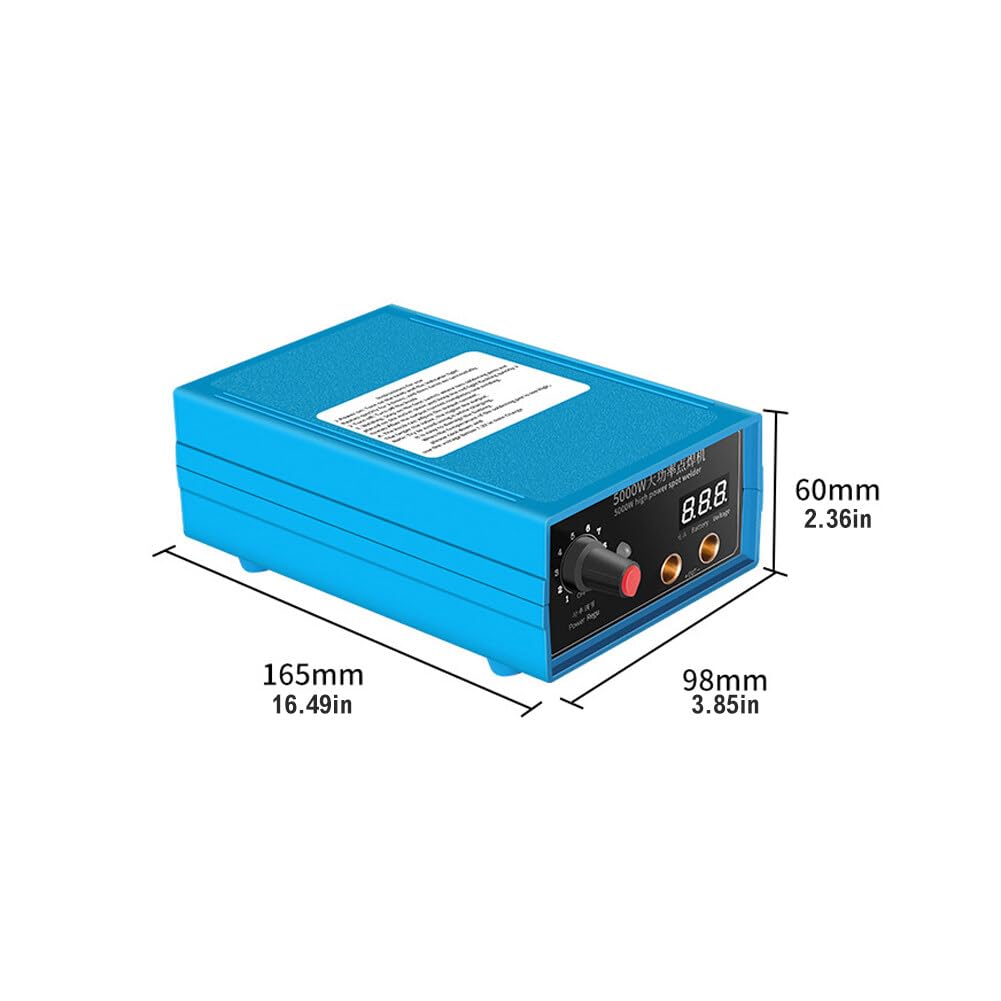 5000W Battery Spot Welder, Handheld Spot Welder Portable Welder Machine for 18650/26650/32650 Battery Pack, Handheld Spot Welding Machine,with Spot Welding Pen and Strip