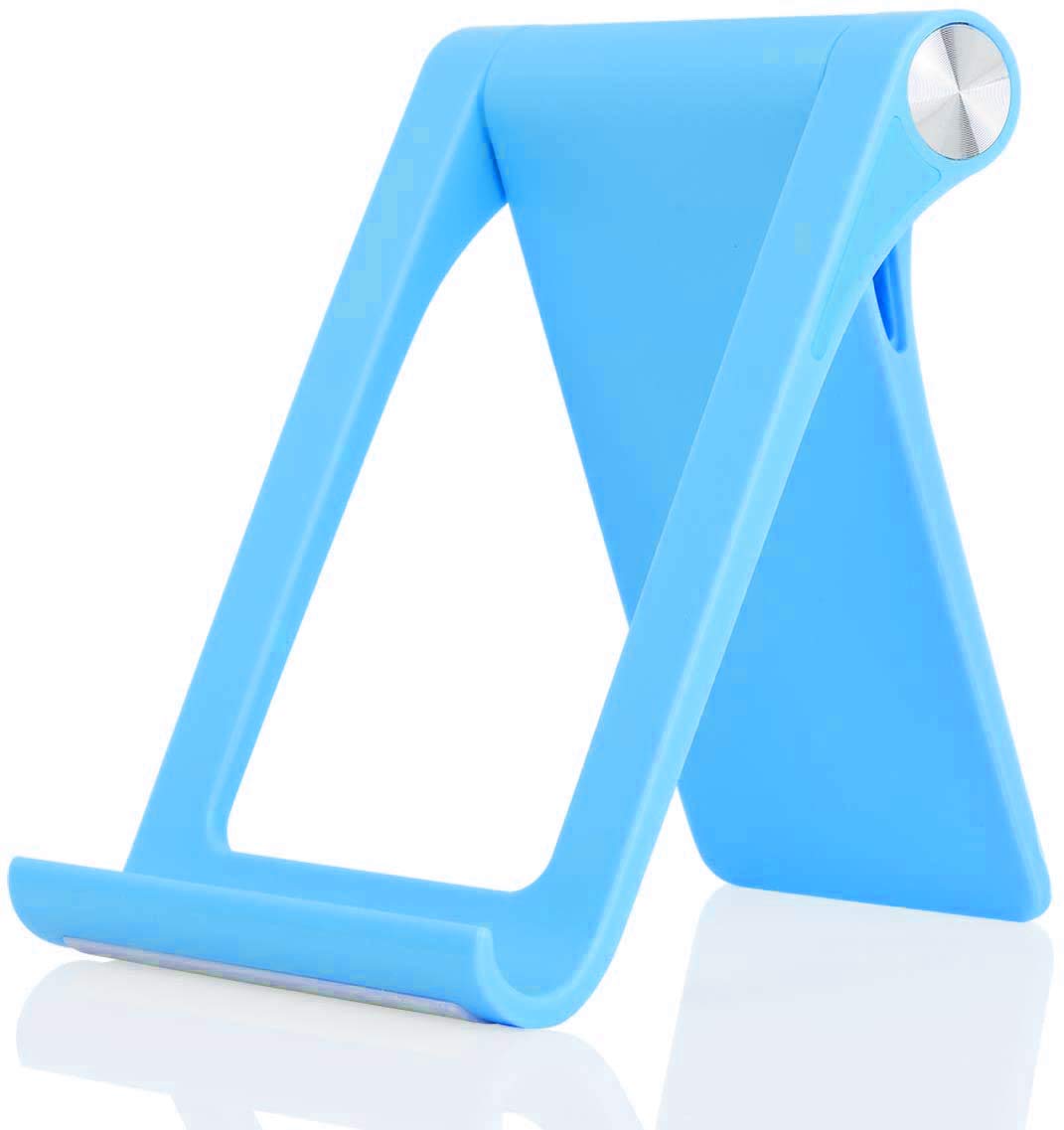 Cell Phone Stand-Phone Dock: Cradle, Holder, Stand for Office Desk, Multi-Angle Adjustable Desk Compatible with iPhone 15 14 13 12 Mini 11 Pro Xs Xs Max Xr X 8 7 6 6s Plus, All Smartphones (BLUE)