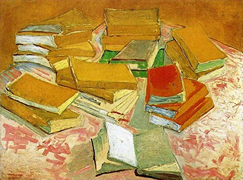 12 dipinti famosi - Natura morta romanzi francesi libri Vincent van Gogh - Arte ad olio fatta a mano su tela -07, £70- £1500 Dipinta a mano da insegnanti delle Accademie d'arte