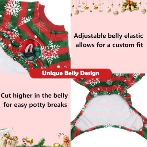 Image of CuteBone Small Dogs Outfit Soft Puppy Onesies Pjs Christmas Dog Pajamas Pet Coat Cat Apparel Comfy Doggie Jumpsuit Bodysuit for All Seasons P355L