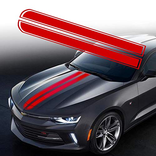 TOMALL 50.8"x 9.5" Car Hood Stripe Sticker Auto Racing Body Side Stripe Decal