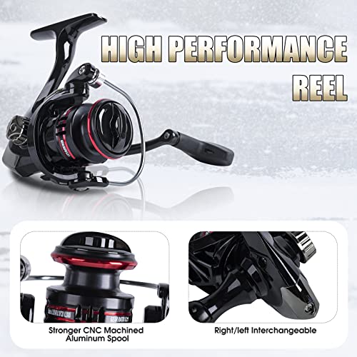Goture Ice Fishing Reel & Rod Combo Ice Fishing Rod,High Visibility Ice Fishing Pole 23/24/28Inch Medium/Medium Heavy/Extra Heavy For Man Women Kids #TOP5