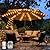 Patio Umbrella Lights Cordless 120 LED Table Umbrella Lights with Remote Control Battery Operated Waterproof Parasol String Lights for 7-11 Feet Outdoor Backyard Beach Umbrella Décor (Warm White)