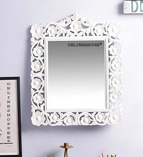Buy Onlineshoppee Modern Decorative Wooden Wall Mirror Bathroom Mirror ...