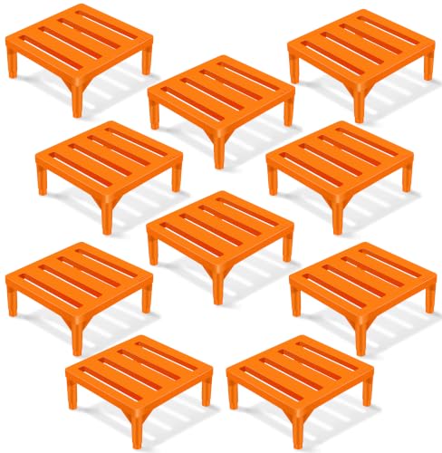 Image of DVI Heavy Duty Orange Plant Stand | Pack of 10 | Strong, Durable, Rust-Proof | Supports Up to 200 Kg | Indoor & Outdoor Use | Pot Stand for Big Size Plants | All Weather Resistant Pot Stand