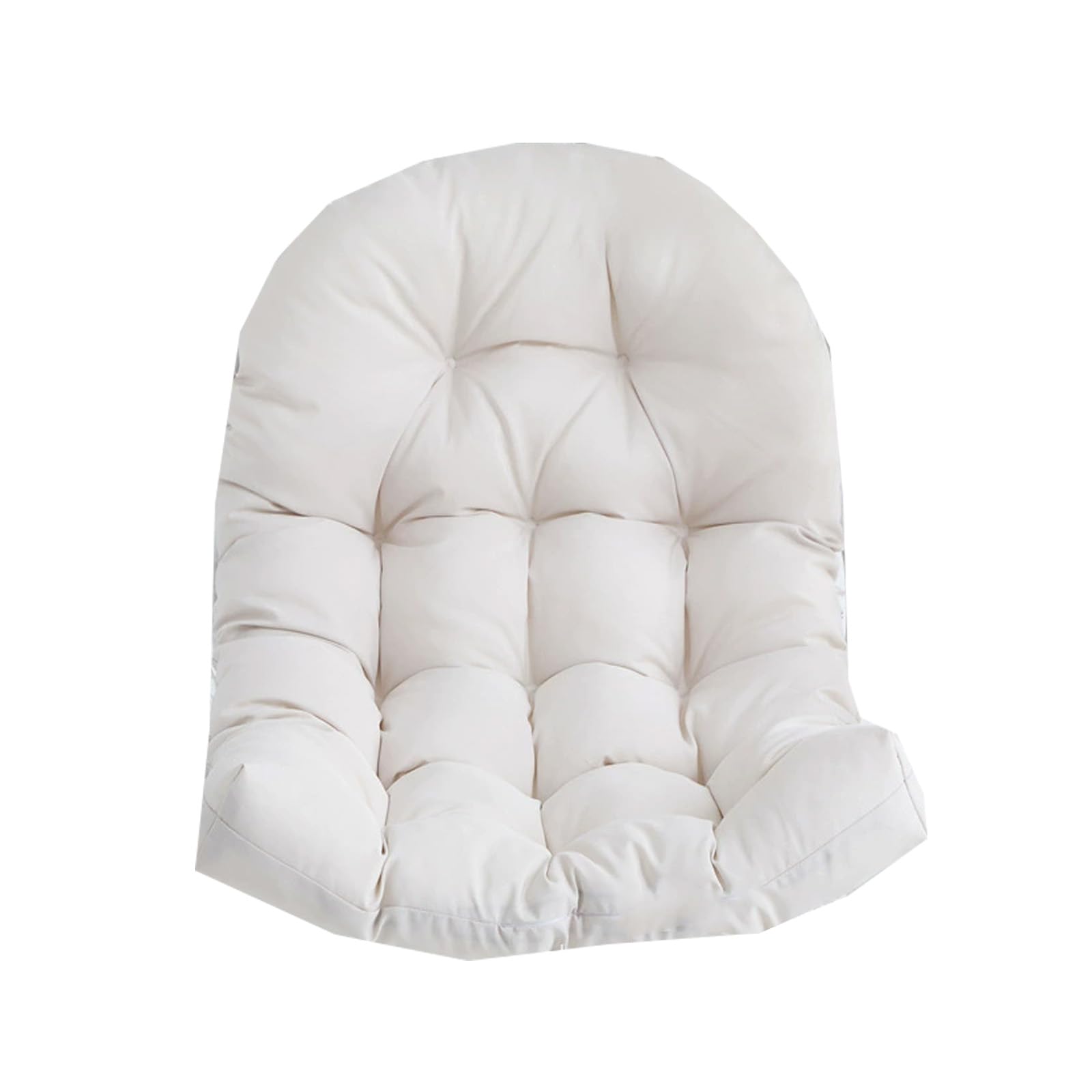 Cómodo cojín impermeable para silla de huevo, suave, para colgar en interiores y exteriores, transpirable, para jardín, patio, hogar (blanco, 120 x 100 cm)