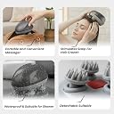 Durafit91™ RELAXA Rechargeable Scalp Massager | Oil Massager for Hair Growth | 96-Kneading Points Soft Medical-Grade Silicone Bristles | Detachable, Waterproof | Red Light Therapy for Stress Relief & Deep Relaxation (Blue) gallery image