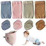 USO VERSÁTIL: Las Rodilleras Bebe Gateo y los calcetines suaves para bebés son accesorios esenciales y prácticos para que los bebés aprendan a gatear y caminar, brindando protección y calor cómodos. Las Rodilleras Gateo Bebe son adecuadas para niños y niñas. Las Rodilleras Bebe que gatean pueden ser un regalo pensativo para un bebé o el hijo de un amigo.