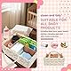 harupink Blumen Wickeltisch Organizer,Tragbarer Wickelorganizer mit verstellbaren Trennwänden und handhaben,Baby Nappy Caddy Organizer for Newborn Boy Nursery Decor or Girl