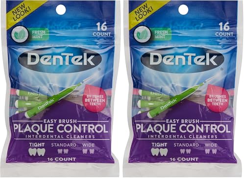 Image of DenTek Easy Brush Cleaners Extra Tight Spaces 16 Count (Pack of 2)