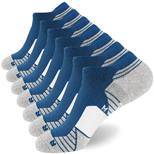 WANDER Men's Athletic Running Socks 7 Pairs Thick Cushion Ankle Socks