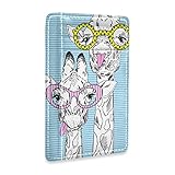 Giraffe Mom Baby With Sunglasses Slim Minimalist Wallet, Front Pocket RFID Blocking Leather Credit...