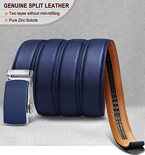 Image of Men's Belt,Bulliant Leather Adjustable Belt for Men Dress Casual 1 3 /8,Trim to Fit
