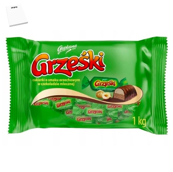 Goplana Grześki Bonbons mit Haselnussgeschmack in Schokolade 1 kg Shipsy Block