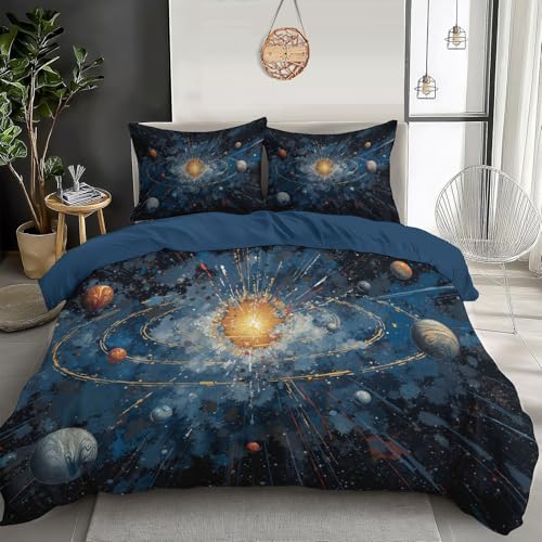 Housse de couette 200x200 espace avec taie d'oreiller 65x65 cm - 5