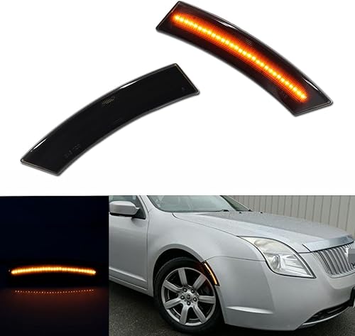 Lente ahumada ámbar LED para 2010 2021 2012 Mercury Milán parachoques delantero lado luz de marcador AE5Z-13200-B, AE5Z-13200-A