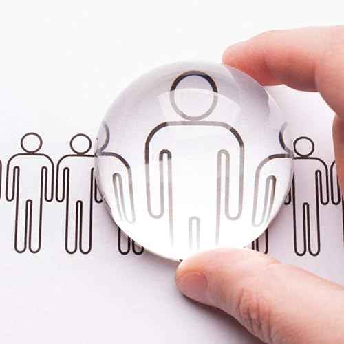 Lupa de cúpula de vidrio acrílico de 2 pulgadas, lupa de lectura 8X, lupa de pisapapeles, lente óptica de media bola para leer libros, mapas,