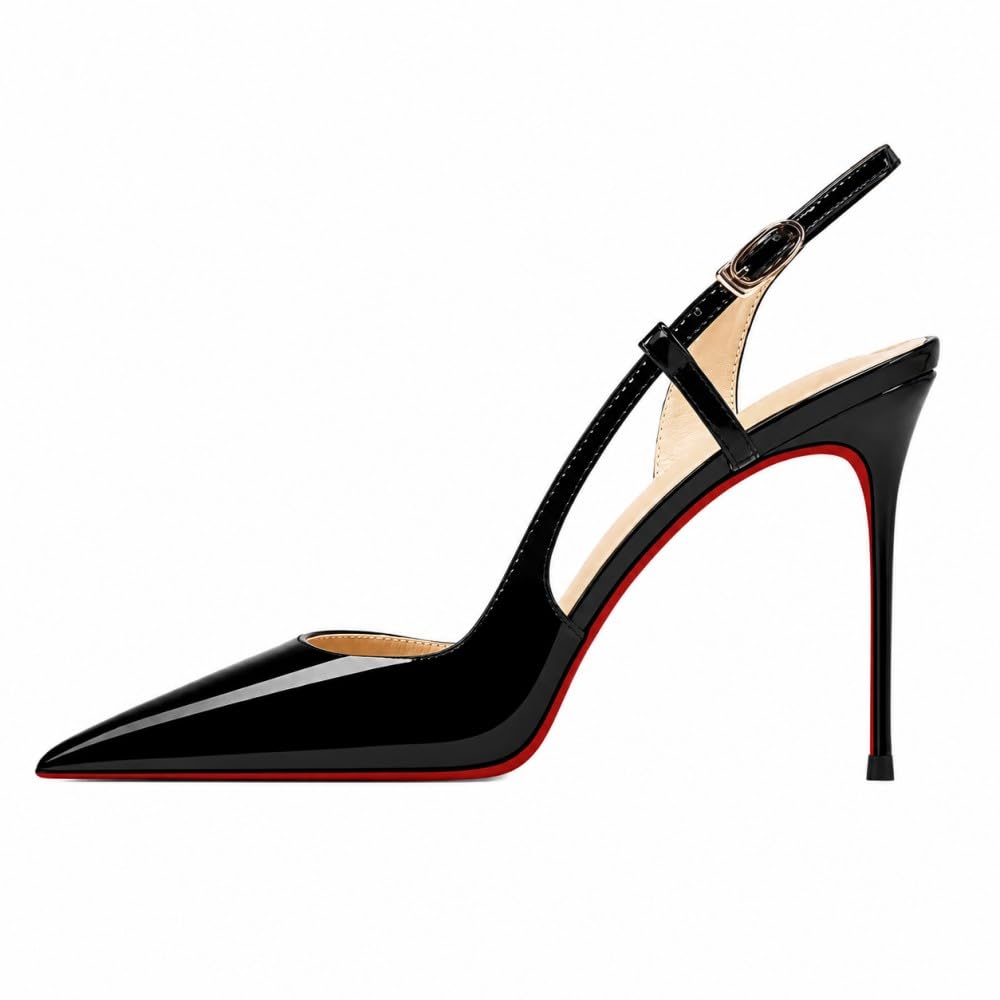 LVJMJ dwukolorowe obcasy typu slingback dla kobiet szpilki na imprezę