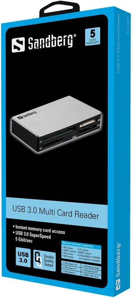 Sandberg USB 3.0 Multi Card Reader packaging