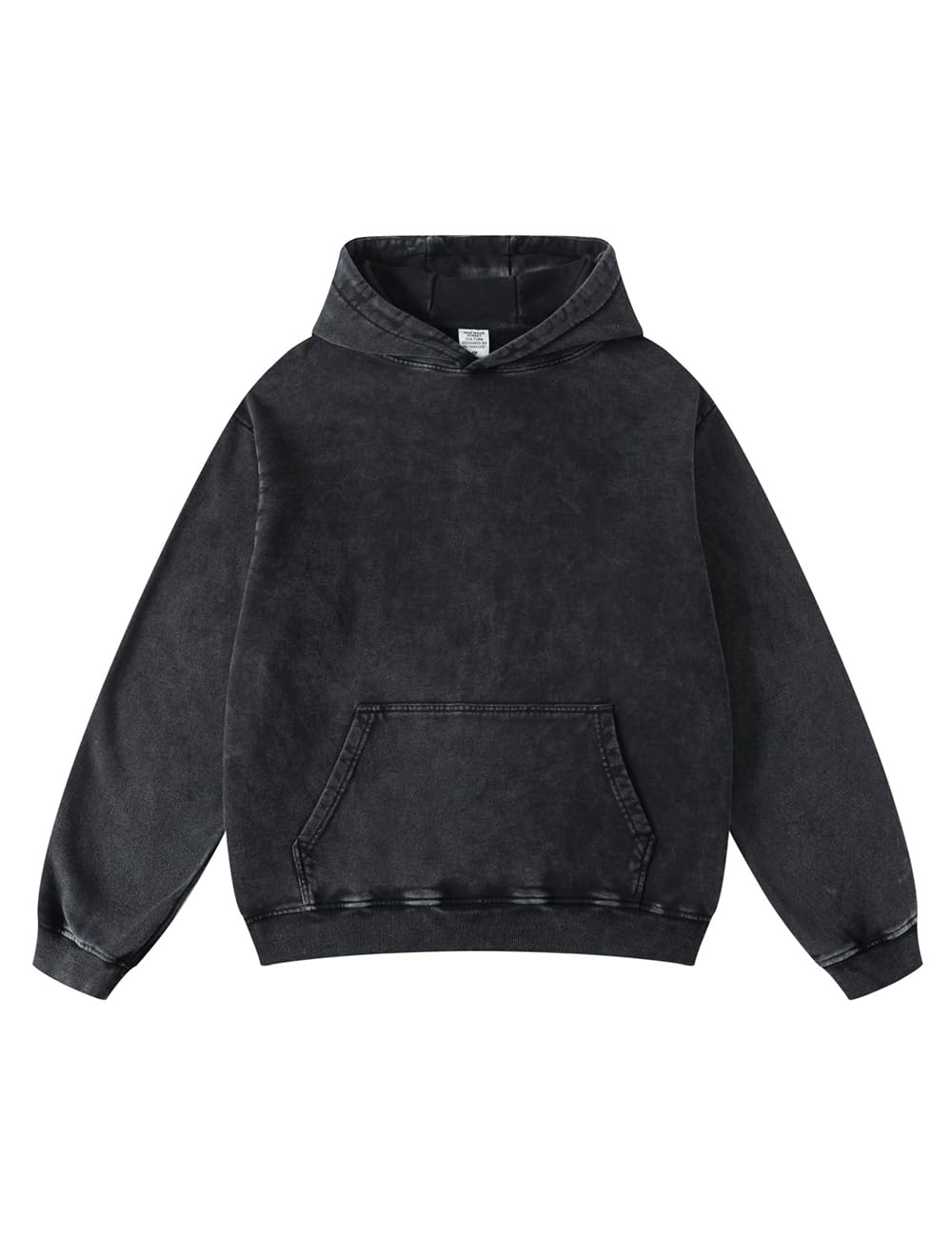 FAIABLE Mens Oversized Hoodie Couples Terry Heavyweight Hoodies Pullover Vintage Acid Wash Hoodie Sweatshirts Streetwear