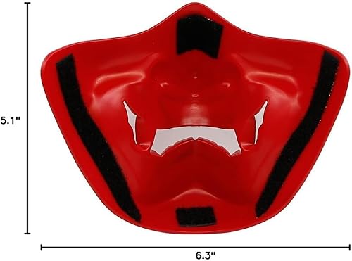 Miniatura 8 de ATAIRSOFT Disfraz de Halloween Cosplay BB Gun Evil Demon Monster Kabuki Samurai Hannya Oni Half Cover Airsoft y máscara de utilería