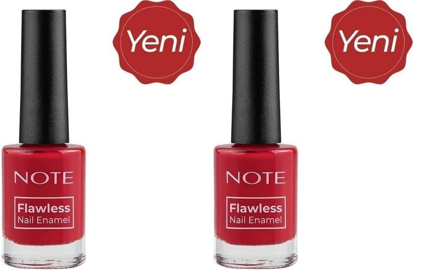 Note Nail Flawless Oje 100 Happy Red, Kırmızı 2li paket