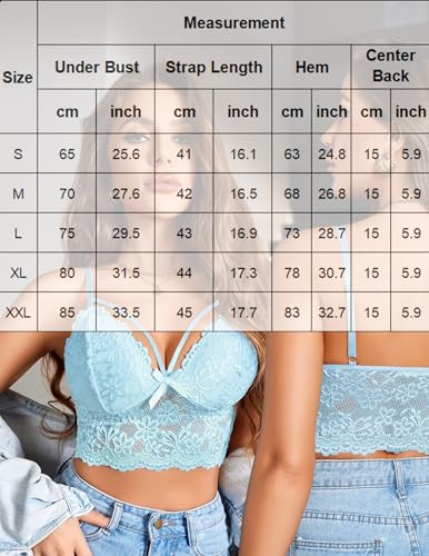 Image of Avidlove Lace Bralette for Women Lingerie Spaghetti Adjustable Strap Tank Camisole Crop Top