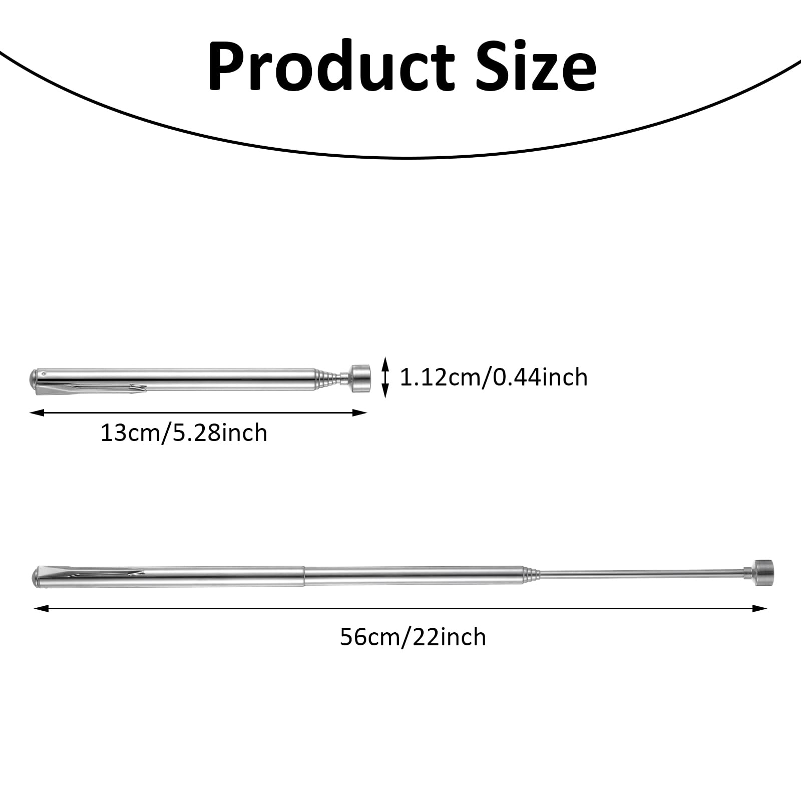 Gjinxi 2 Pcs Magnetic Pickup Tool Telescopic 3.5lbs Magnetic Grabber Reacher Tools Extendable 5.28